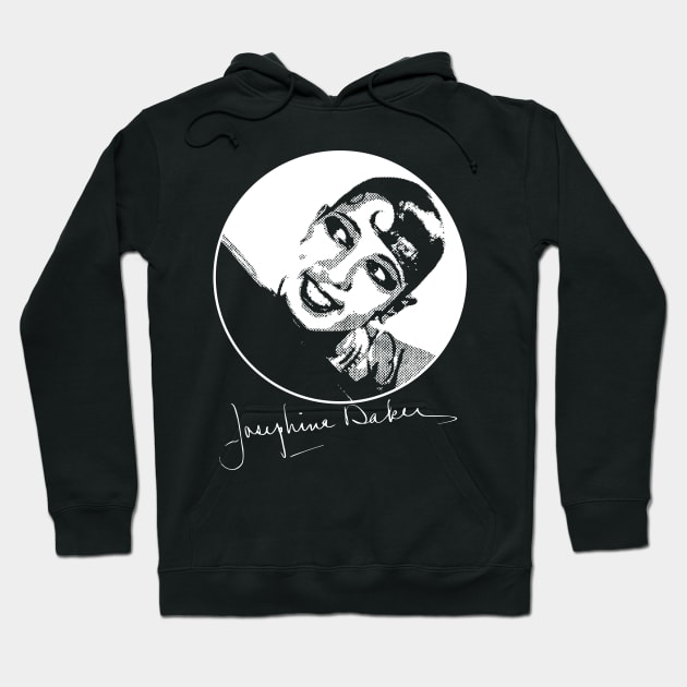 Josephine Baker - 20th Century Icon (White Print) Hoodie by RCDBerlin